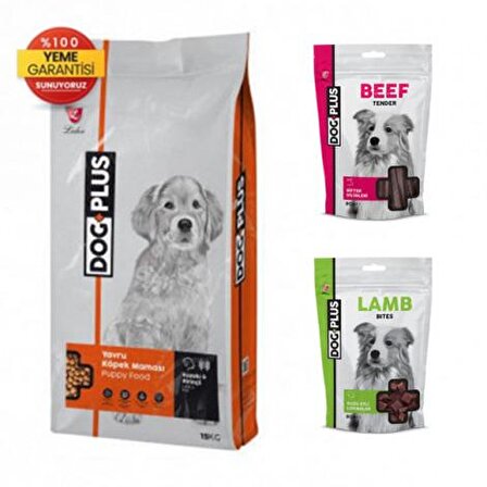 Dogplus Plus Kuzu Etli-Pirinçli Yavru Kuru Köpek Maması 15 kg