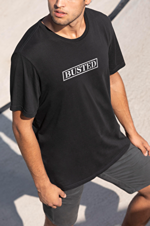 Busted Cat Baskılı Unisex Oversize T-Shirt