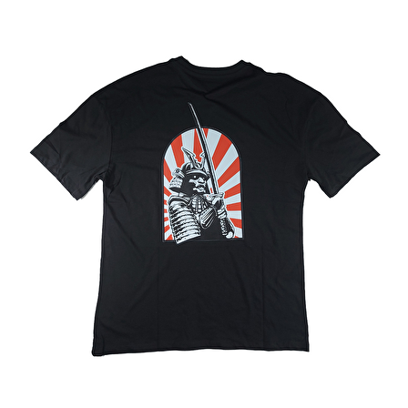 Samurai Baskılı Unisex Oversize T-Shirt