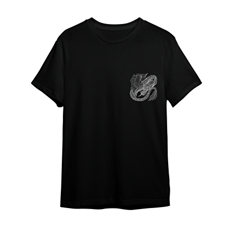 Dragon Baskılı Unisex Oversize T-Shirt