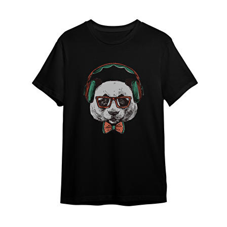 Panda Baskılı Unisex Oversize T-Shirt
