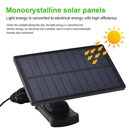 Solar Güneş Enerjili  Hareket Sensörlü Bahçe Aydınlatma Sokak Lambası Kumandalı 138 Ledli
