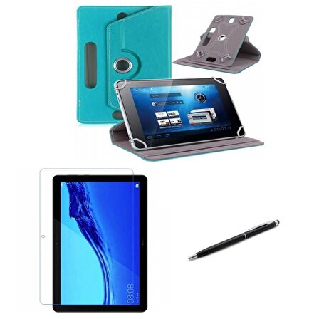 Ixtech IX1011 10.1" Standlı Tablet Kılıfı+Nano Kırılmaz Ekran Koruyucu+Dokunmatik Kalem