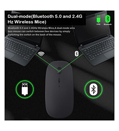 Honor Pad 8 12" Tablet İçin Uyumlu Slim Şarjlı Bluetooth Klavye ve Mouse Seti