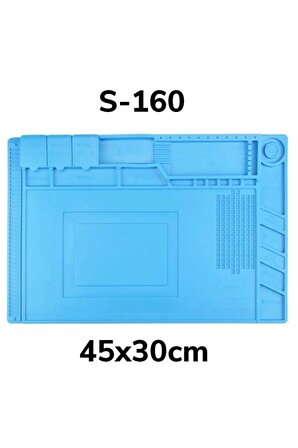 S160 Büyük Telefon Tamir Pedi Isıya Dayanıklı Silikon Mıknatıslı Anti Statik Kokusuz Tamir Pedi