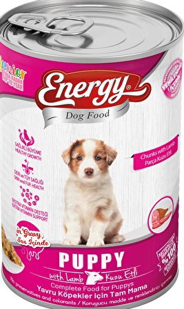 Energy Pet Food Energy Kuzu Etli Yavru Islak Köpek Konserve Maması 415 Gram 80 Adet