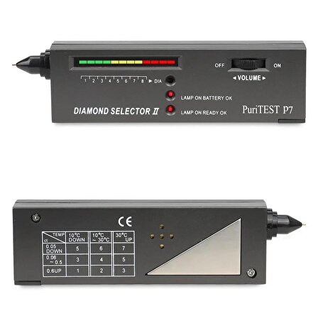 DIAMOND Selector II profesyonel yüksek doğruluk elmas Tester 2 / 3 taş Gem seçici takı Watcher aracı LED elmas göstergesi Test kalemi