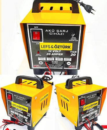 PRO LEFS Akü Şarj Cihazı 12 V 20 Amper 180 Ampere Kadar Şarj Eder