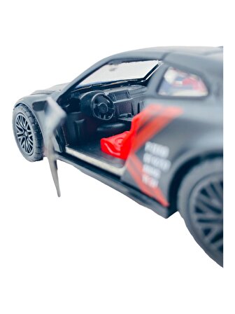 Metal Model Araba Kapıları Açılır Kapanır Çek Bırak Hareket Edebilen Lüks Araç Siyah Nissan Gtr