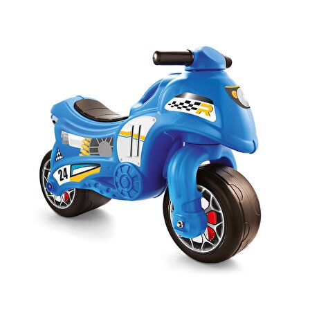 Çocuk Motosikleti Büyük Boy Mavi Yarış Motoru