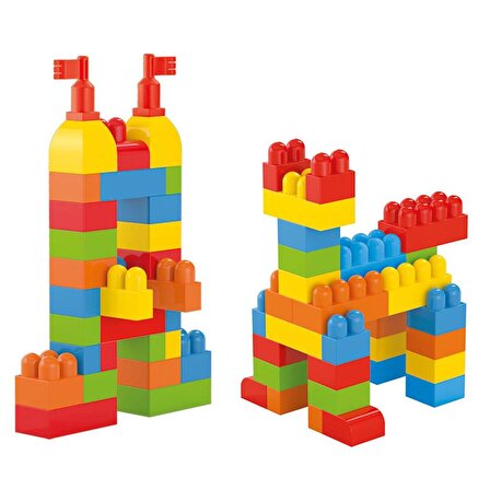Oyuncak Bloklar 100 Parça Yapı Oyuncagı Torbada