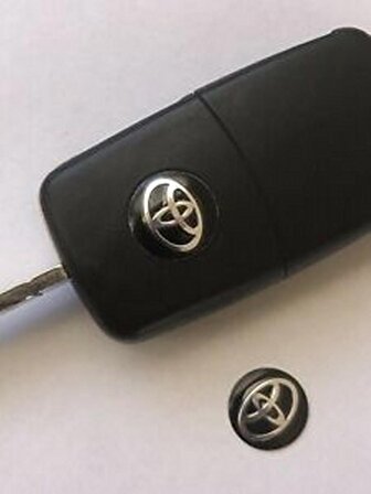 Toyota Oto Anahtar 3M Metal Alaşım Logo 2Li Set