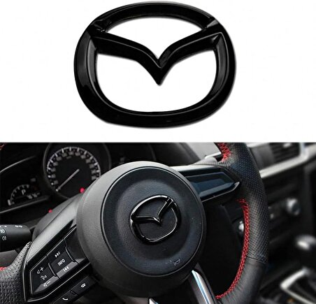 DK Tuning Mazda 6 Direksiyon Göbeği Siyah ABS Logo Arma