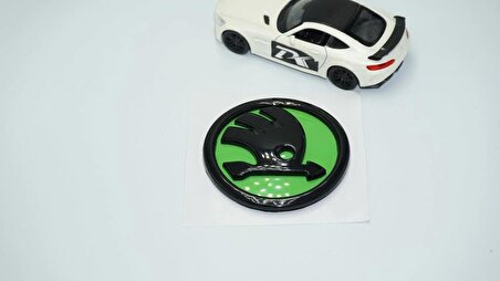 Dk Tuning Skoda Bagaj 8cm Yeni Nesil Yeşil Siyah Logo Amblem