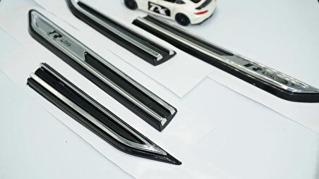 DK Tuning Volkswagen VW Passat R Line 3M 3D Yan Çamurluk Krom Bıçak Logo Arma