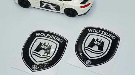 DK Tuning Volkswagen Wolfsburg Edition Logo 3D Damla Silikon Kelebek Cam Logo Amblem Arma Seti
