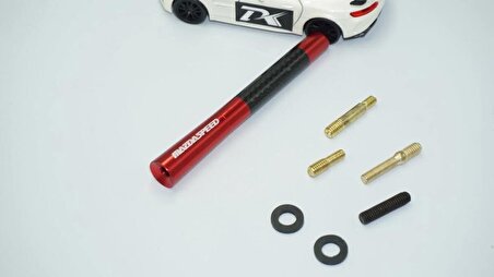 DK Tuning MazdaSpeed Tavan Anteni Karbon Kırmızı Mazda İle Uyumlu