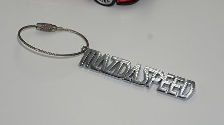 Mazda Speed Logo Krom Metal Çift Yön Halat Anahtarlık