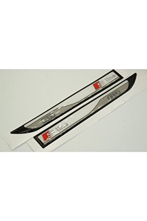 Audi S Line A1 A3 A4 Yan Aynalar Ve Çamurluk Yanı Damla Desen Bıçak Logo Arma Seti