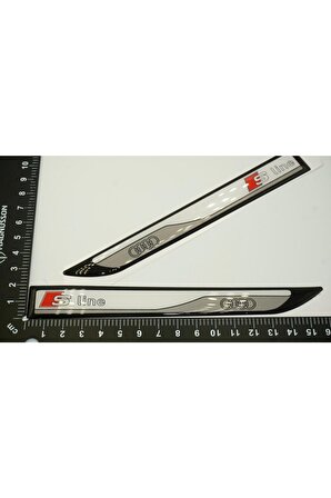Audi S Line A1 A3 A4 Yan Aynalar Ve Çamurluk Yanı Damla Desen Bıçak Logo Arma Seti
