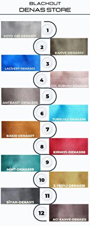 Karartma Blackout Fon Perde-Uyku Perdesi 12 Farklı Renk
