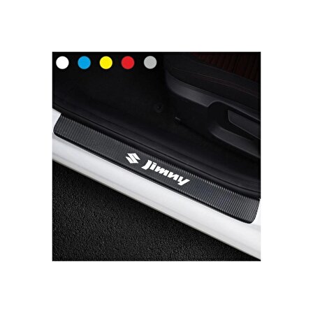 Suzuki Jimny İçin Uyumlu Aksesuar Oto Kapı Eşiği Sticker Karbon 4 Adet