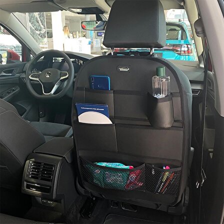 Honda Civic FC5 Lüks Deri Organizer Koltuk Arkası Düzenleyici Koruyucu Siyah 1 Adet