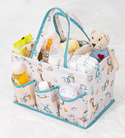 Baby Yeni Doğan Seti - Bavul Organizer , Bakım ve Alt Bakım Çantası Mavi