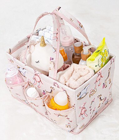 Baby Yeni Doğan Seti - Bavul Organizer , Bakım ve Alt Bakım Çantası Pembe