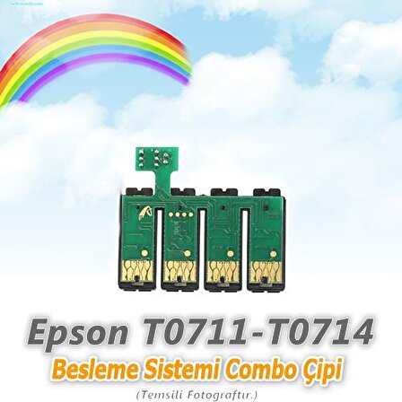 Epson T0711-T0714 Uyumlu Besleme Sistemi Combo Çipi