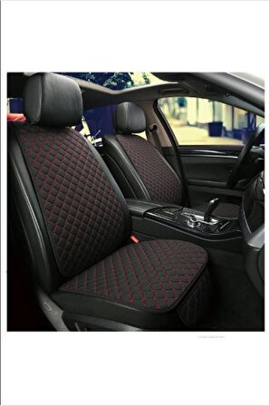 Seat Leon MK3 2013 ve Sonrası Terletmez, Ortopedik Koltuk Minderi, Siyah Kumaş Beyaz Dikiş
