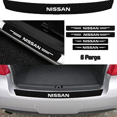 Nissan Almera Bağaj ve Kapı Eşiği Karbon Sticker (SET)