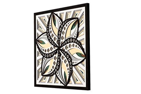 Modern 7 Katmanlı Rüzgar Gülü Mandala Duvar Sanatı Tasarımı Duvar Dekoru 3d Tablo