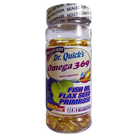 Dr Quicks Omega 3.6.9 Flax Seed Oil Primrose Oil 100 Softgel