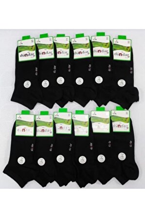 Dündar 4605 Erkek Bambu Patik Çorap Siyah Renkli 6'lı Paket