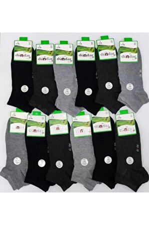 Dündar 4605 Erkek Bambu Patik Çorap Asorti Renkli 6'lı Paket