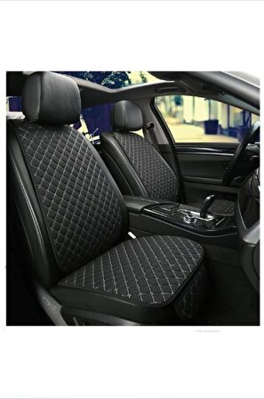 Seat Leon MK3 2013 ve Sonrası Terletmez, Ortopedik Koltuk Minderi, Siyah Kumaş Beyaz Dikiş