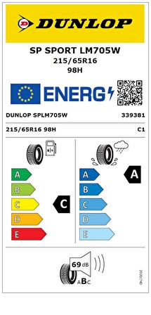 Dunlop 215/65 R16 98H SP Sport LM705 Binek Yaz Lastiği Üretim 2023