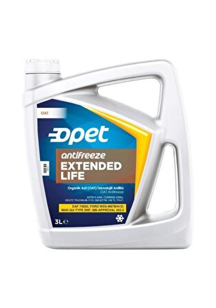 OPET Antifreeze Extended Life Kırmızı Organik Antifriz 3 Litre
