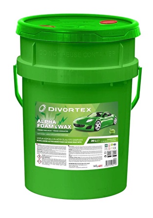 Divortex Alpha Foam ph nötr Cilalı Oto Şampuanı Kova 20 lt