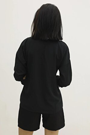 Yakalı Tek Cepli Gömlek Siyah - P-019714