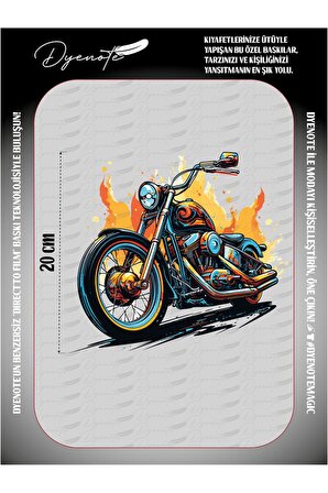 Motosiklet Motorcycle Rider Kumaş Aplike Yama Ütü Ile Yapışan Transfer Kağıdı Dtf Arma