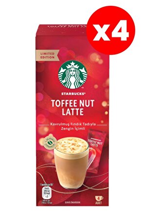 Starbucks  Toffee Nut Latte Kahve Karışımı 16 x 23 gr (4 lü 4 Kutu)