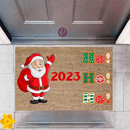 Kapı Önü Paspası Dekoratif Dijital Baskı Yeni Yıl Konsepti P-2623