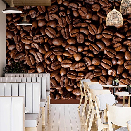 Kahve Çekirdeği Cafe Duvar Kağıdı Baskı