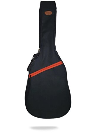 Su Geçirmez 10 Mm Pedli Soft Case Klasik Gitar Kılıfı - Siyah  - Ahşap Pena Kolye Hediye