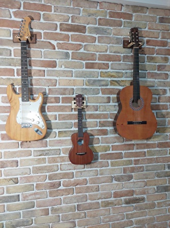 Gitar Stand Ahsap Duvar Tipi + Ahsap Pena Hediye