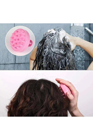 Saç Bakım Fırçası, Saç Derisine Masaj Yapan Şampuan Tarağı, Silikon Duş Fırçası