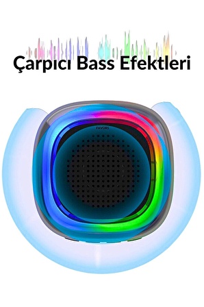 Concord Taşınabilir Rgb Ledli Bluetooth Hoparlör Usb-Tf-Aux Siyah E -3052 e-3052