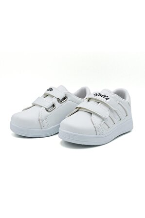 Efolle Unisex Cırtlı Çocuk Spor Ayakkabı 4 Bant Sneaker Ayakkabı